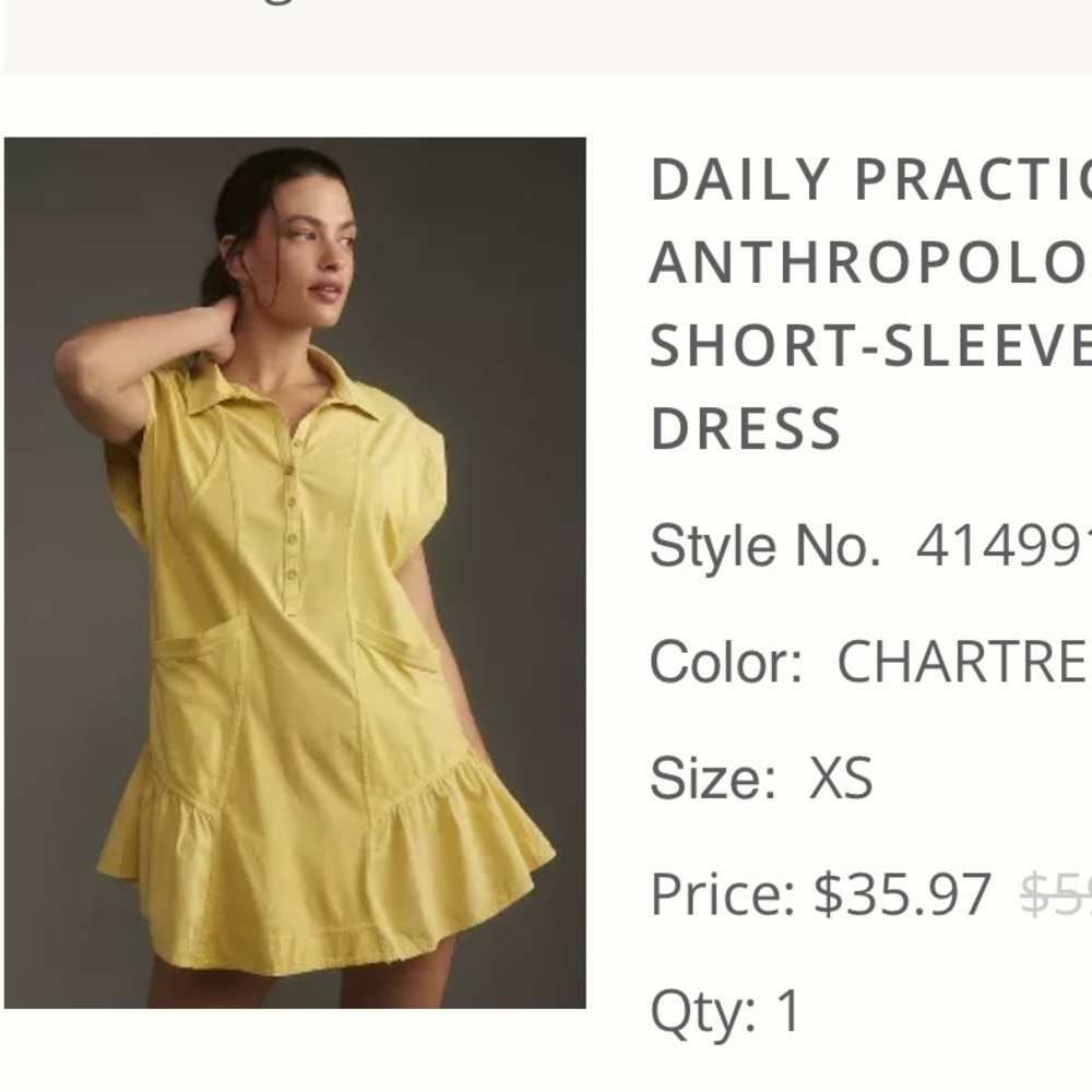 Anthropologie Daily Practice Dress